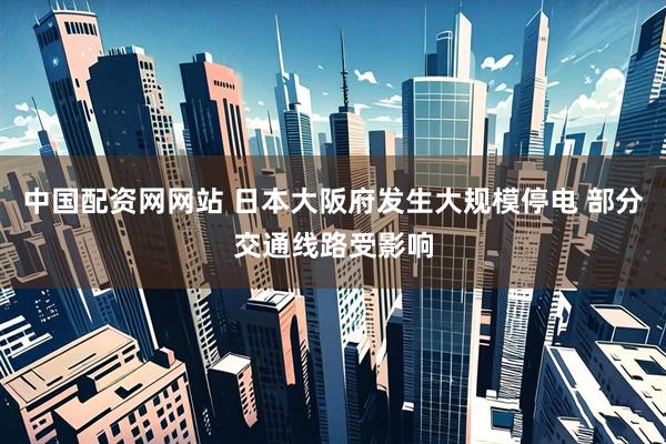 中国配资网网站 日本大阪府发生大规模停电 部分交通线路受影响